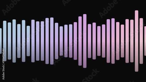 Wallpaper Mural Abstract Sound Waveform Visualization with Gradient Colors on Black Background. Torontodigital.ca