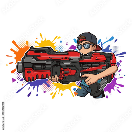 Nerf gun SVG, kids toy svg, foam darts, nerf target, Target Guns 