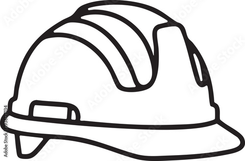 Construction Safety Hard Hat and Modern Furniture Interior Design Icon Set
