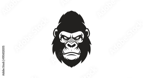 Gorilla head vector illustration