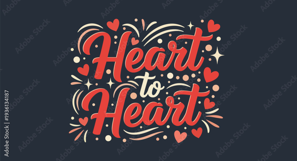 Obraz premium Heart to heart typography design