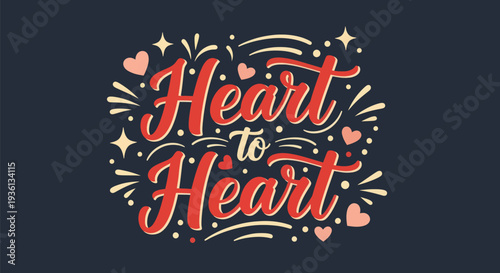 Heart to heart typography design