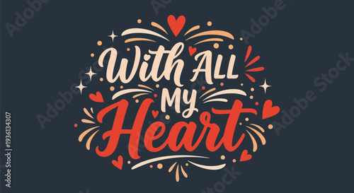 Heartfelt message with festive decorations