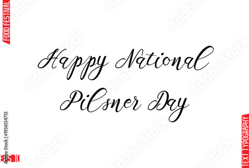 Happy National IPA Day  Modern Cursive Calligraphy Text Lettering -Food Festival Name