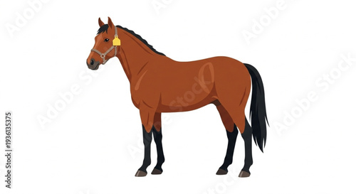 Horse vector illustration isolated on white background