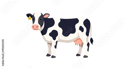 Dairy cow vector illustration isolated on white background
