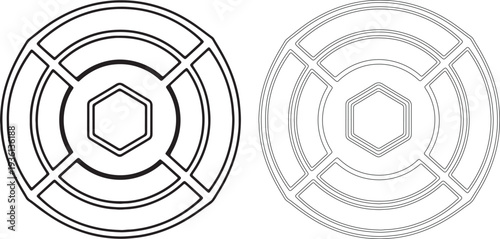 Black and white Wi Fi symbol outline WiFi