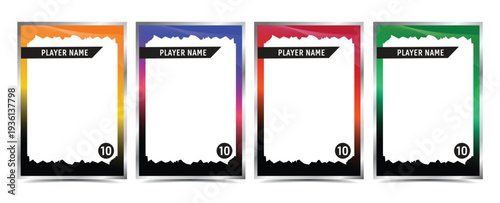 Sport trading card picture frame abstract background