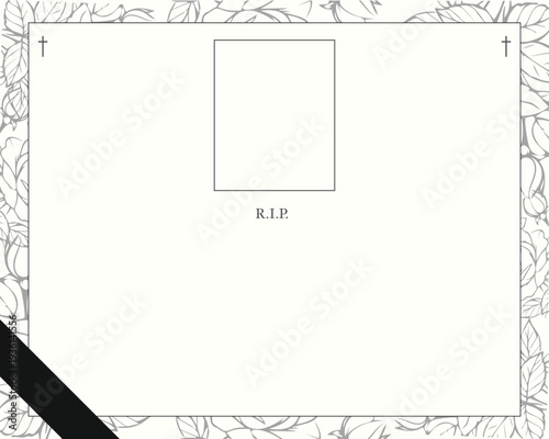 illustration of an abstract background for funeral invitation.
