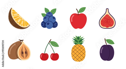Colorful assortment of fresh fruits