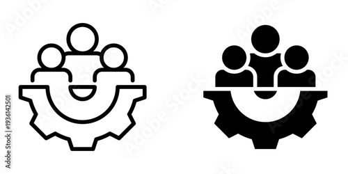 Management icon, element icon for design branding, print, and digital media