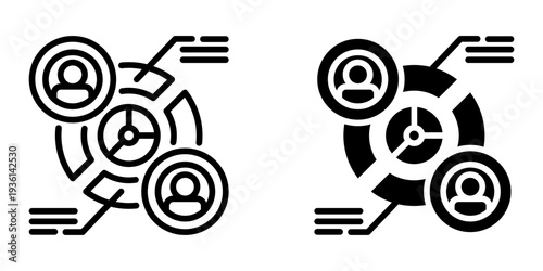 Demographic icon, element icon for design branding, print, and digital media