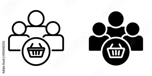 Consumer icon, element icon for design branding, print, and digital media