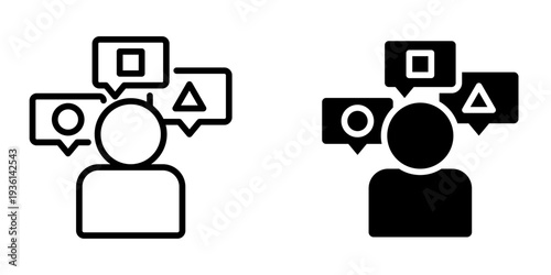 User experience icon, element icon for design branding, print, and digital media