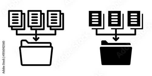 Data collection icon, element icon for design branding, print, and digital media