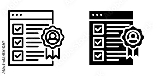 Qualification icon, element icon for design branding, print, and digital media