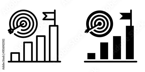 objective icon, element icon for design branding, print, and digital media