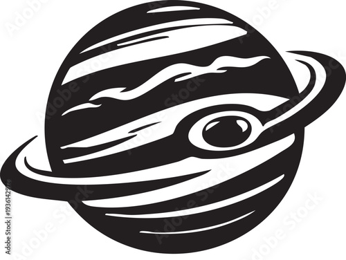 Alien head cartoon vector illustration with fun eyes and smile icon design