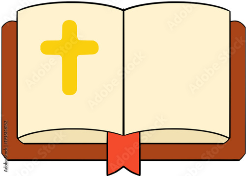 open book with cross