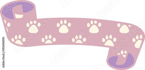 Ribbon Frame -6- Paw Pad - pink.