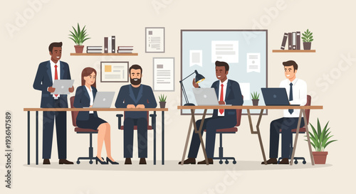 Diverse Business Professionals Working Together.