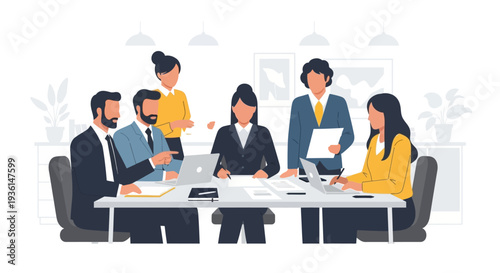 Business Professionals in a Meeting.