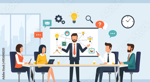 Business Team Meeting with Creative Ideas.