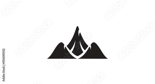 Abstract mountain peak graphic