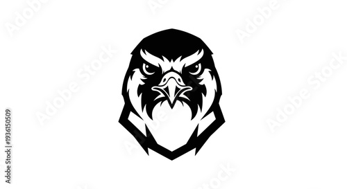 Bold hawk head silhouette graphic