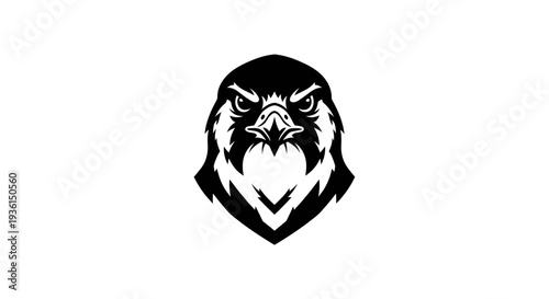 Bold silhouette of a bird of prey