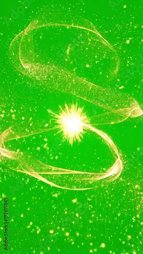 Wallpaper Mural Golden Shimmer Effect with happy birthday lettering isolated on green screen background distortion, overlay, glitch, static noise, scan lines black background, 4k animated video loop Torontodigital.ca