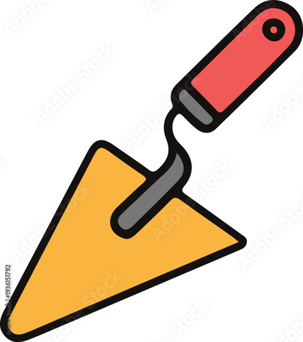colorful trowel vector icon
