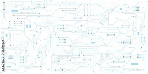 Abstract digital technology futuristic internet network speed connection white and blue background. blue circuit electronic or electrical line with engineering technology concept.