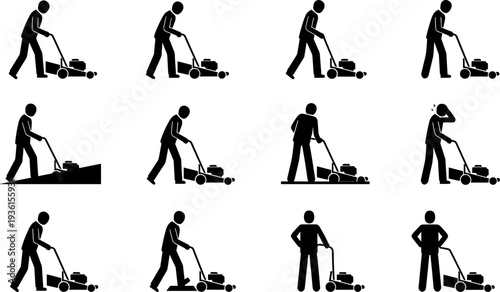 Set of Baseball and Softball Player Silhouettes, Professional Athlete Action Poses Including Batting, Pitching, Running, Catching, and Sliding, Vector Illustration for Sports Design,