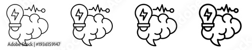 Brainstorm Icon Set Different Style Collection