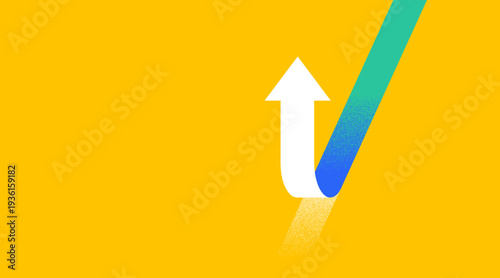 方向転換・変化・変更をイメージした背景素材