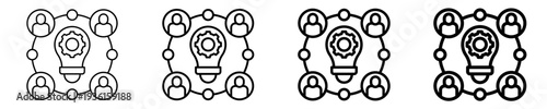 Collaboration Icon Set Different Style Collection