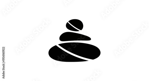 Stacked stones silhouette