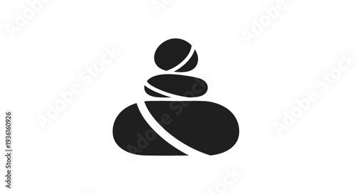 Stacked stones silhouette illustration
