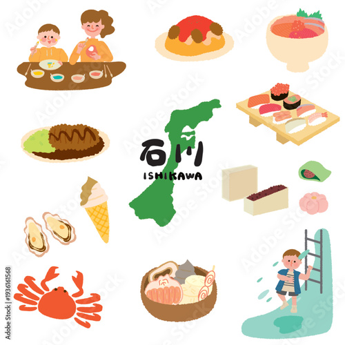 Ishikawa Prefecture Tourism Illustration