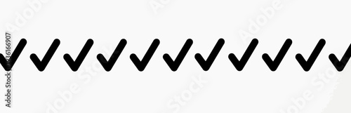 Black check marks pattern on a white background.