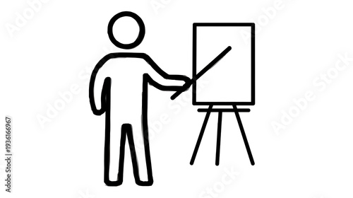 A man is teaching a class