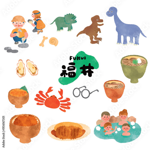 Fukui Prefecture Tourism Illustration