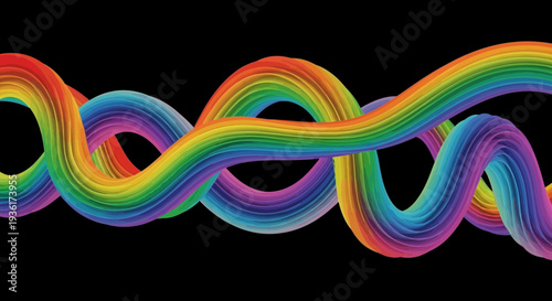 Rainbow DNA Helix Abstract Background