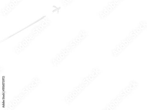Cuadro en lienzo 水彩風飛行機と飛行機雲フレーム