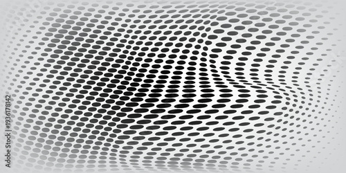 Grunge halftone gradient background. Faded grit noise texture. White and black sand wallpaper. modern. EPS 10