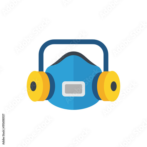 Blue Protective Safety Mask for Industrial and Workplace Safety