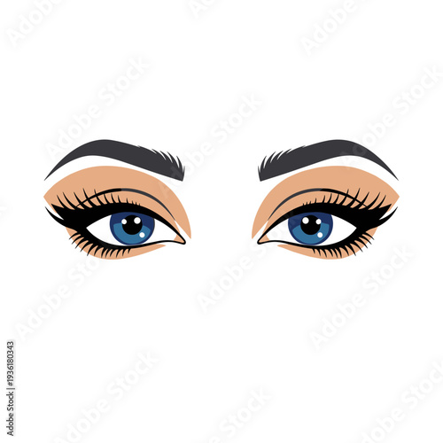 Beautiful Female Eyes with Makeup for Beauty and Cosmetics