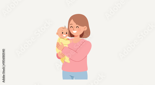 Woman Holding Baby in Her Arms 2.