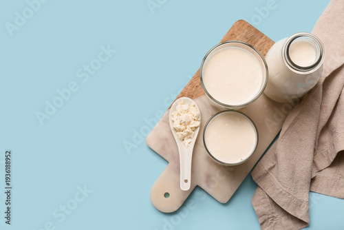 Cold kefir and cottage chee...